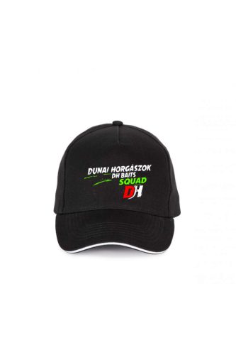 Dunai Horgászok & DH Baits SQUAD baseball sapka - FEKETE 
